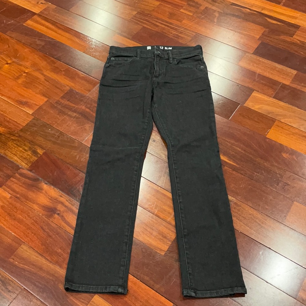 Gap jeans black washed slim cut size 12